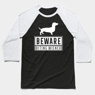 Biting Wiener Doggie Baseball T-Shirt